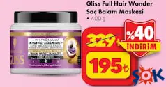 GLİSS FULL HAİR WONDER SAÇ BAKIM MASKESİ 400 ML